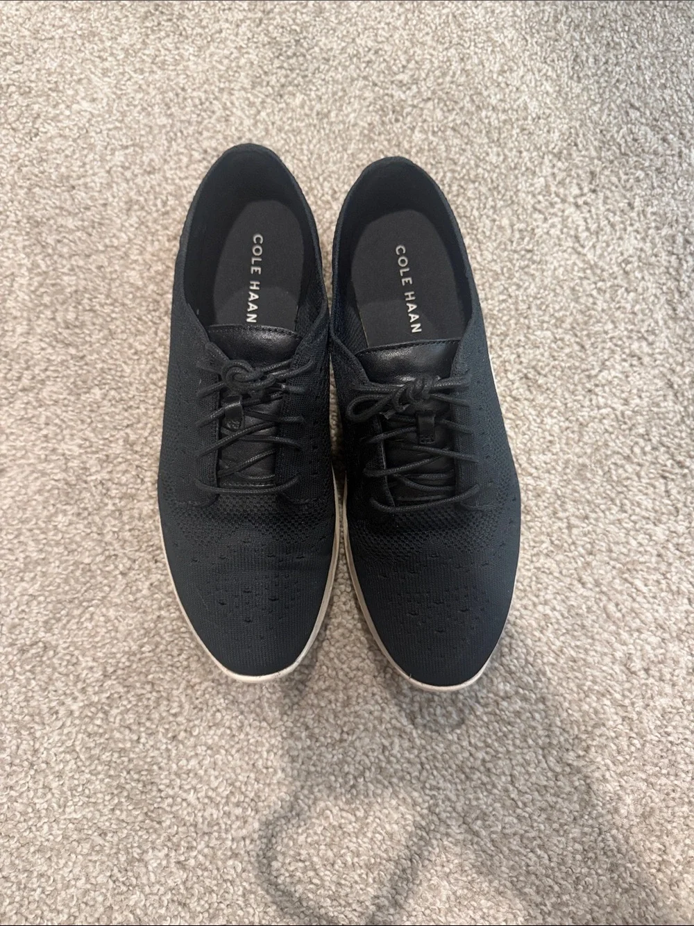 Women’s Cole Haan Black Knit Lace-Up Casual Shoes